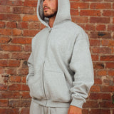Grey RMDY. Zip Hoodie