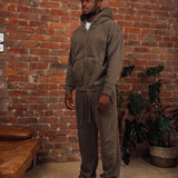 Washed Coffee RMDY. Zip Hoodie