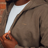 Washed Coffee RMDY. Zip Hoodie