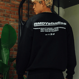 Blauw gewassen Remedy Studios trui