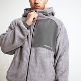 Zwarte tonale Sherpa hoodie