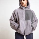 Zwarte tonale Sherpa hoodie