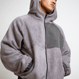 Zwarte tonale Sherpa hoodie