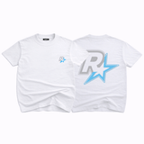 R Star Graphic Tee - White / Blue