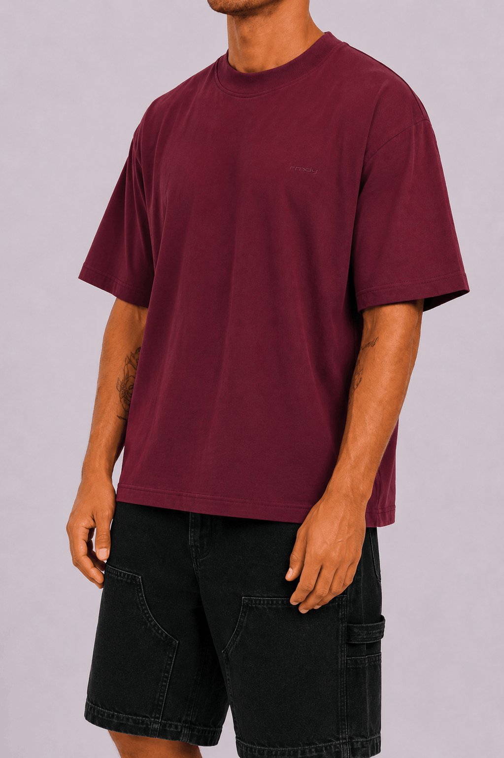 Heavyweight Core Relaxed Tee - Wine
