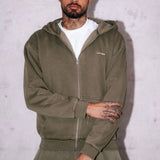Washed Olive RMDY. Zip Hoodie & Jogger Tracksuit Set