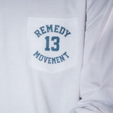 REMEDY 13' Longsleeve Pocket Tee - White