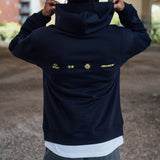 Midnight Navy Blurred RMDY. Graphic Hoodie
