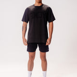 Movement Washed Relaxed College Tee - Coal Black