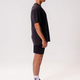 Movement Washed Relaxed College Tee - Coal Black