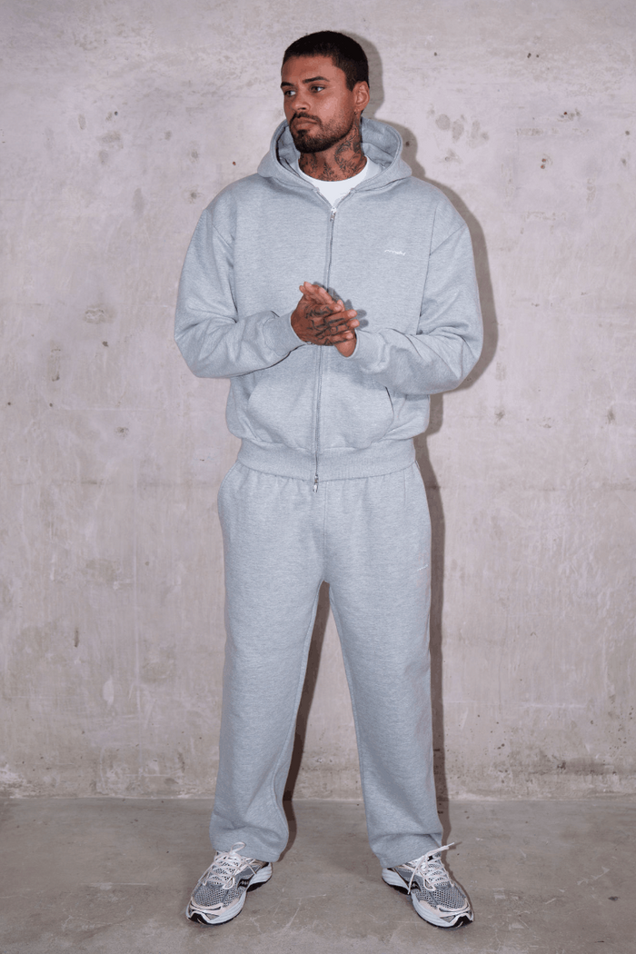 Grey Marl RMDY. Zip Hoodie & Jogger Tracksuit Set
