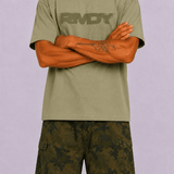 Washed Khaki Blurred RMDY. Tee
