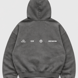 Washed Slate Blurred Hoodie