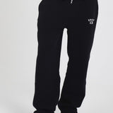 Essential College Black Zip Up & Jogger Tracksuit Set