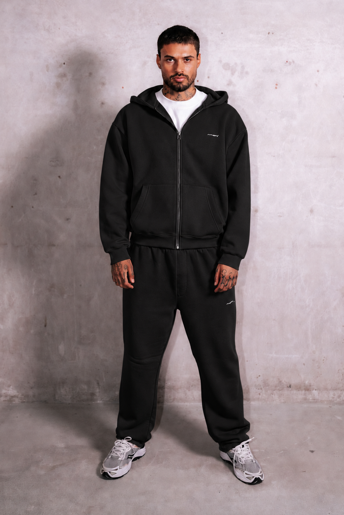 Black RMDY. Zip Hoodie & Jogger Tracksuit Set