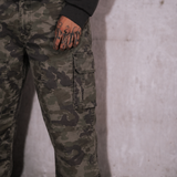 <transcy>Schwarze, taillierte V3 Cargohose</transcy>