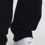 Essential College Black Zip Up & Jogger Tracksuit Set