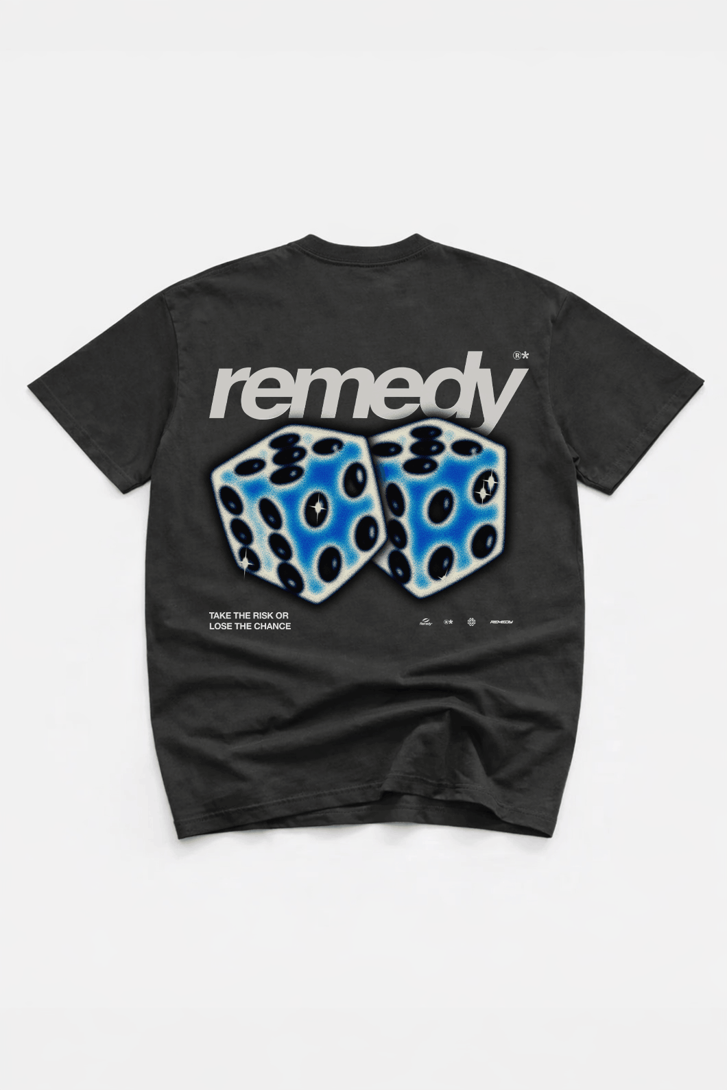 Roll The Dice RMDY. Graphic Tee - Washed Coal