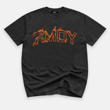 Fired Up Graphic Tee - Vintage Coal