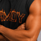 Fired Up Sleeveless Tank - Washed Coal