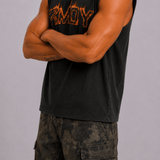 Fired Up Sleeveless Tank - Washed Coal