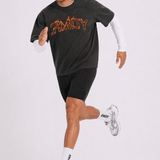 Fired Up Graphic Tee - Vintage Coal