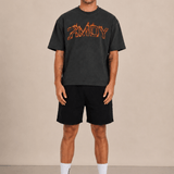 Fired Up Graphic Tee - Vintage Coal