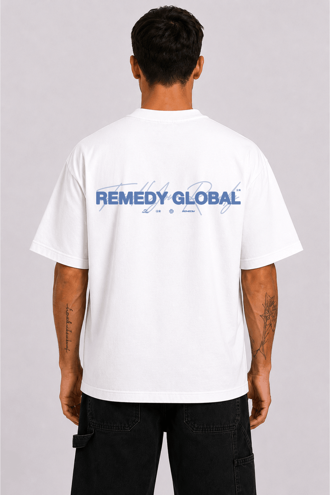 Gone Global RMDY. White/Petrol Tee