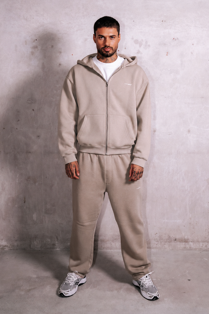 Washed Sand RMDY. Zip Hoodie & Jogger Tracksuit Set