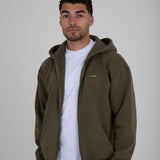 Washed Olive RMDY. Zip Hoodie