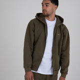 Washed Olive RMDY. Zip Hoodie