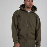 Washed Olive RMDY. Zip Hoodie