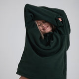 Zandkleurige sherpa-jas met 1/4 rits