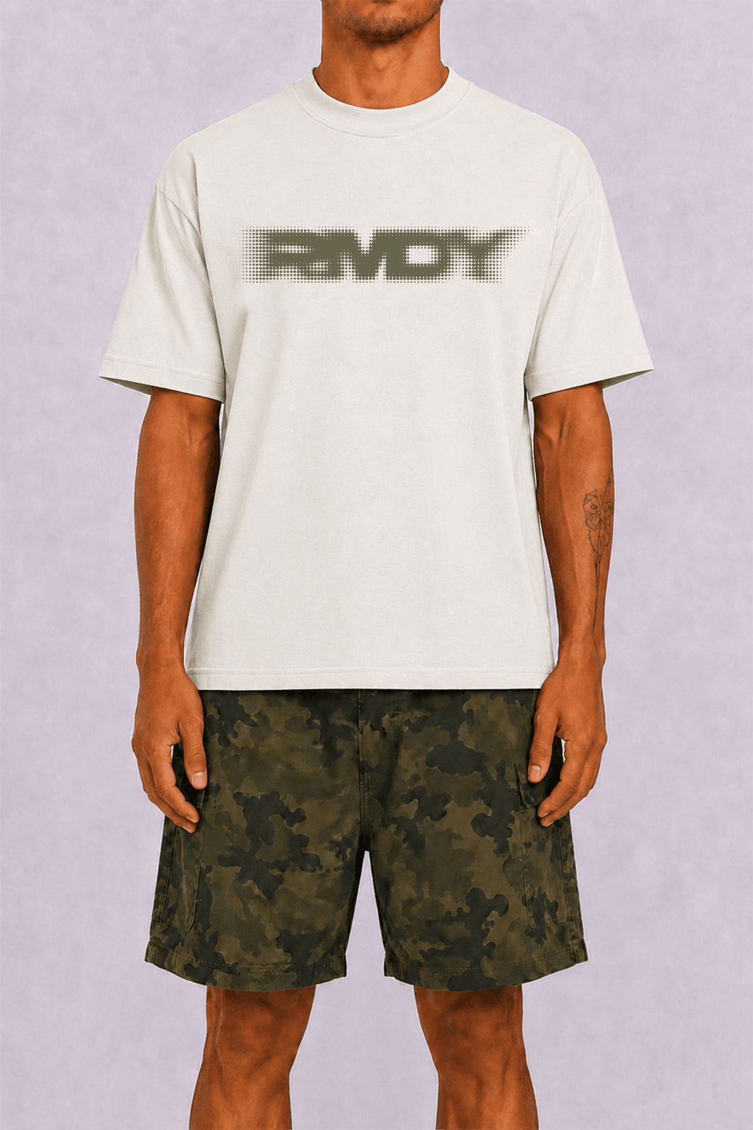 Off White Blurred RMDY. Tee