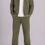Washed Olive RMDY. Zip Hoodie & Jogger Tracksuit Set