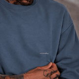 Heavyweight Core Crewneck- Petrol Blue