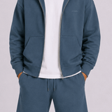 Petrol Zip Hoodie & Shorts Set