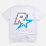R Star Graphic Tee - White / Blue