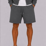 Steel Zip Hoodie & Shorts Set