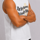 Times Up Sleeveless Tank - White