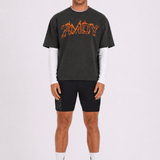 Fired Up Graphic Tee - Vintage Coal