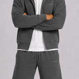 Steel Zip Hoodie & Shorts Set